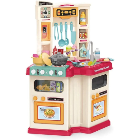 Talented Chef Kids Kitchen Set with Realistic Accessories, Sounds & Utensils – Pretend Play Cooking Toy for Boys & Girls (Multicolor).