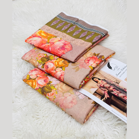 Feathers 3pc Lawn Suit with Voile Dupatta – Summer Elegance Redefined