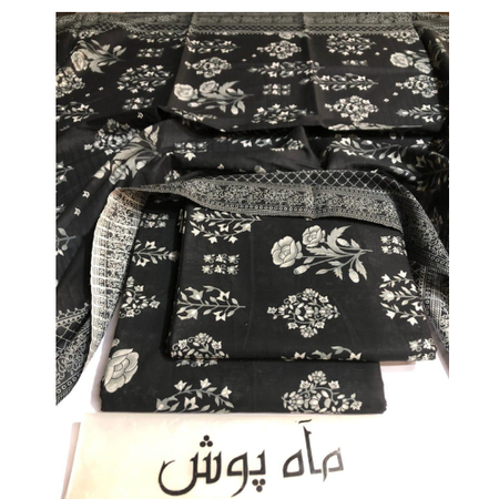 MAHPOSH Ladies Lawn Suit – 3PC Unstitched Summer Collection with Voile Dupatta