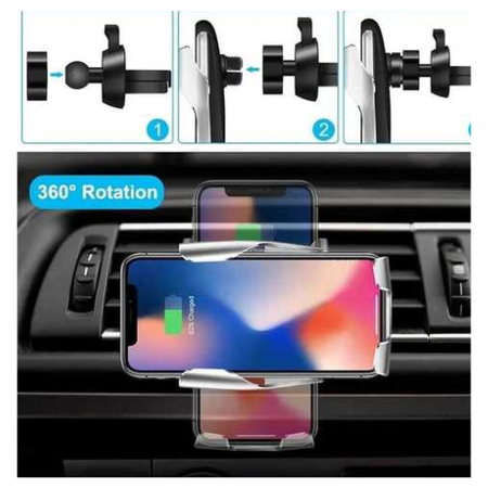 Smart Sensor Wireless Car Charger & Automatic Clamping Phone Holder