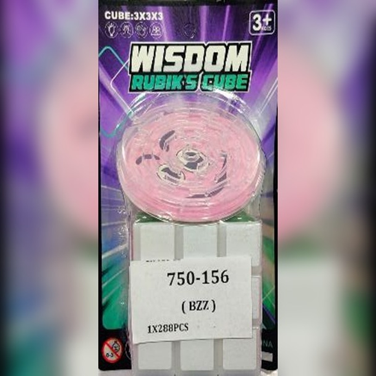 Wisdom Rubik's Cube 3x3 Brain Teaser Puzzle Game for Kids & Adults (Ages 3+)