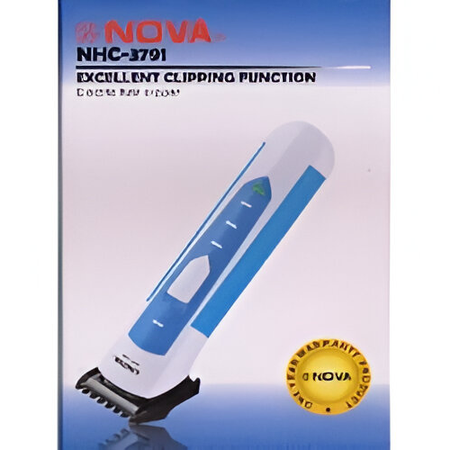 NOVA NHC-3791 Professional Hair Clipper & Beard Trimmer – Rechargeable, Cordless, Precision Grooming Tool
