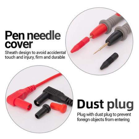 Probe Test Leads Pin for Digital Multimeter Needle Tip Multi Meter Tester Lead Probe Wire Pen Cable 10A 1000V