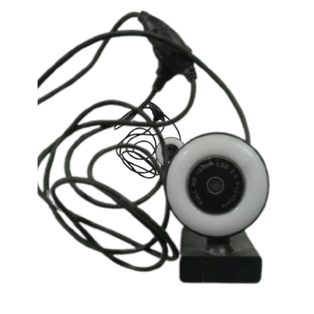Full HD 1080p USB 2.0 Webcam with Built-in Microphone & LED Ring Light – Perfect for Streaming, Video Calls & Online Meetings