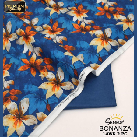 Bonanza Unstitched 2 Pc Lawn Set – Stylish Floral Prints