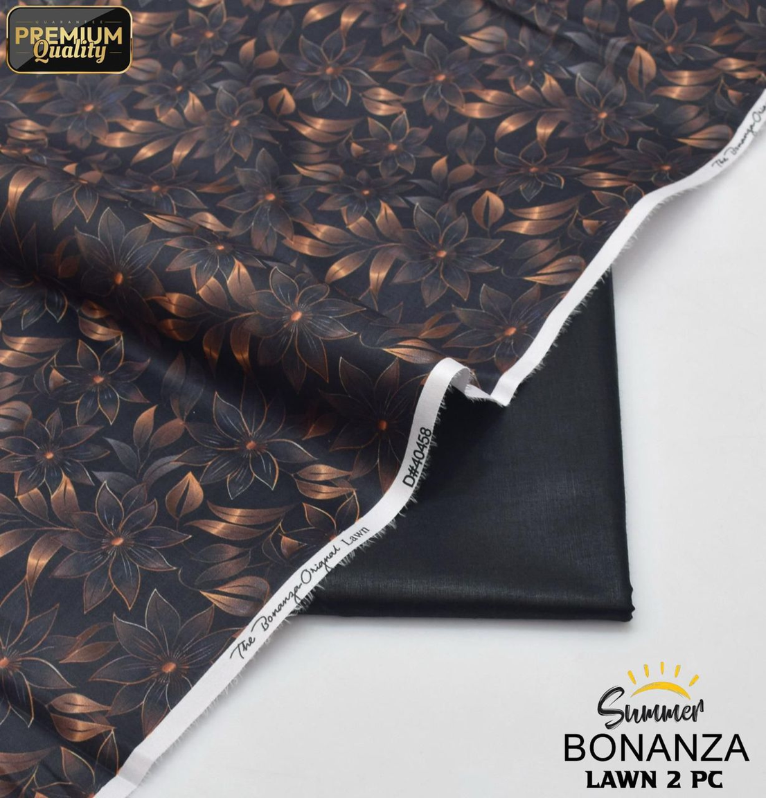 Bonanza's Fresh Prints: 2025 Digital Lawn Collection - 2 PC Unstiched Summer Collection