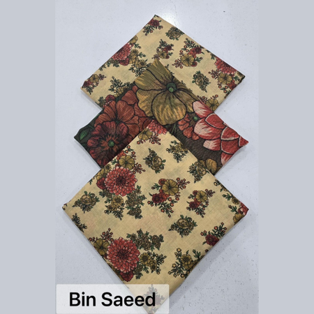 Bin Saeed Lawn 2025 | Premium Printed 3-Piece Suit with Diamond Dupatta – Elegant Summer Collection