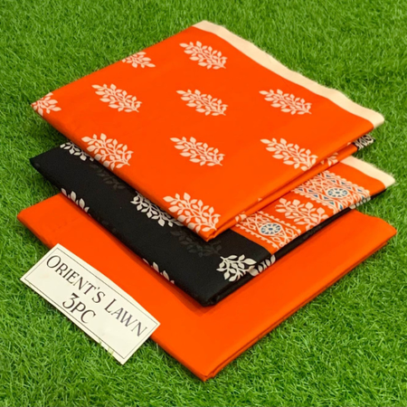 Orient Lawn 3 Pc Combo – Digital Front, Back, Sleeves & Dupatta