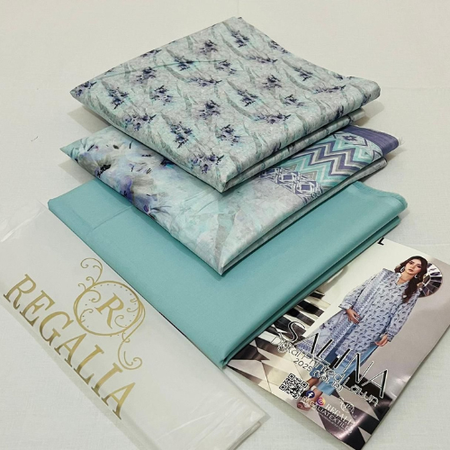 Regalia Lawn 2025 – Digital Shirt, Dupatta & Trouser | 3 Pc Suit