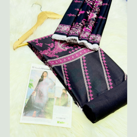 Gul Ahmed New Volume 3-Piece Digital Printed Lawn Suit Voil Dupatta & Dyed Cambric Trouser 100% Airjet Fabric