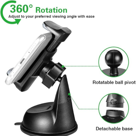 Skyee 2-in-1 Car Phone Holder – 360° Rotating Mount for Windscreen, Dashboard & Air Vent | Universal Fit for iPhone, Samsung & More