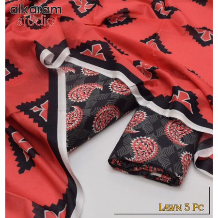 Alkaram Summer 2025 Lawn Set | Premium Airjet Digital Prints