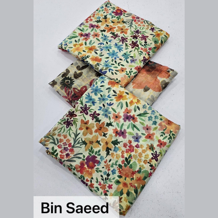 Bin Saeed Lawn 2025 | Premium Printed 3-Piece Suit with Diamond Dupatta – Elegant Summer Collection