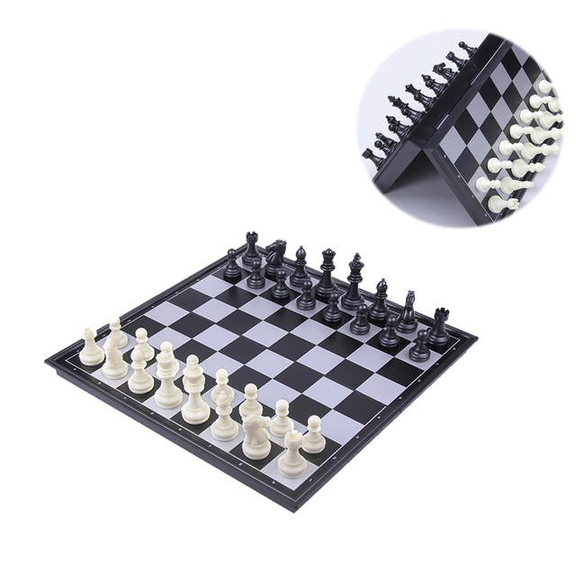 Portable Magnetic Chess Board Game Set - Ideal for Kids Ages 6+ & Travel