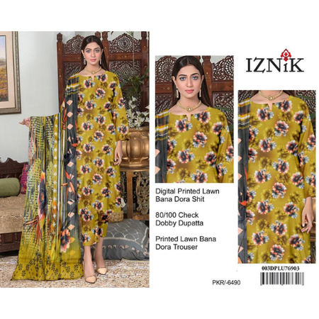 Airjet Banadoria Lawn 3Pc Digital Print Collection with Voil Dabi Dupatta