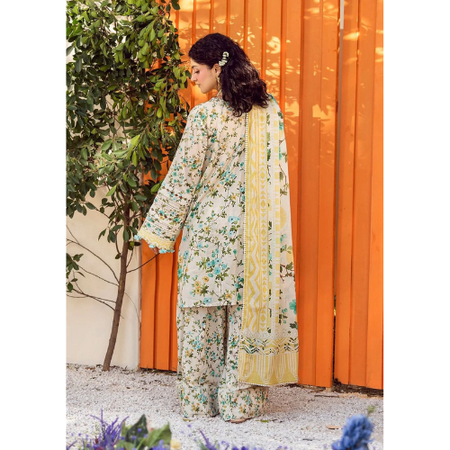 Elaf Digital Printed Lawn Suit with Airjet Doriya Fabric – Volume 3Pc 2025