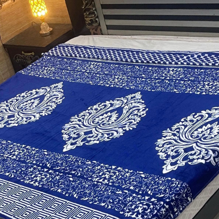 Luxury Double Bed AC Blanket – Soft Touch Fleece Combol with Elegant Prints, Washable & Color Lock Fabric