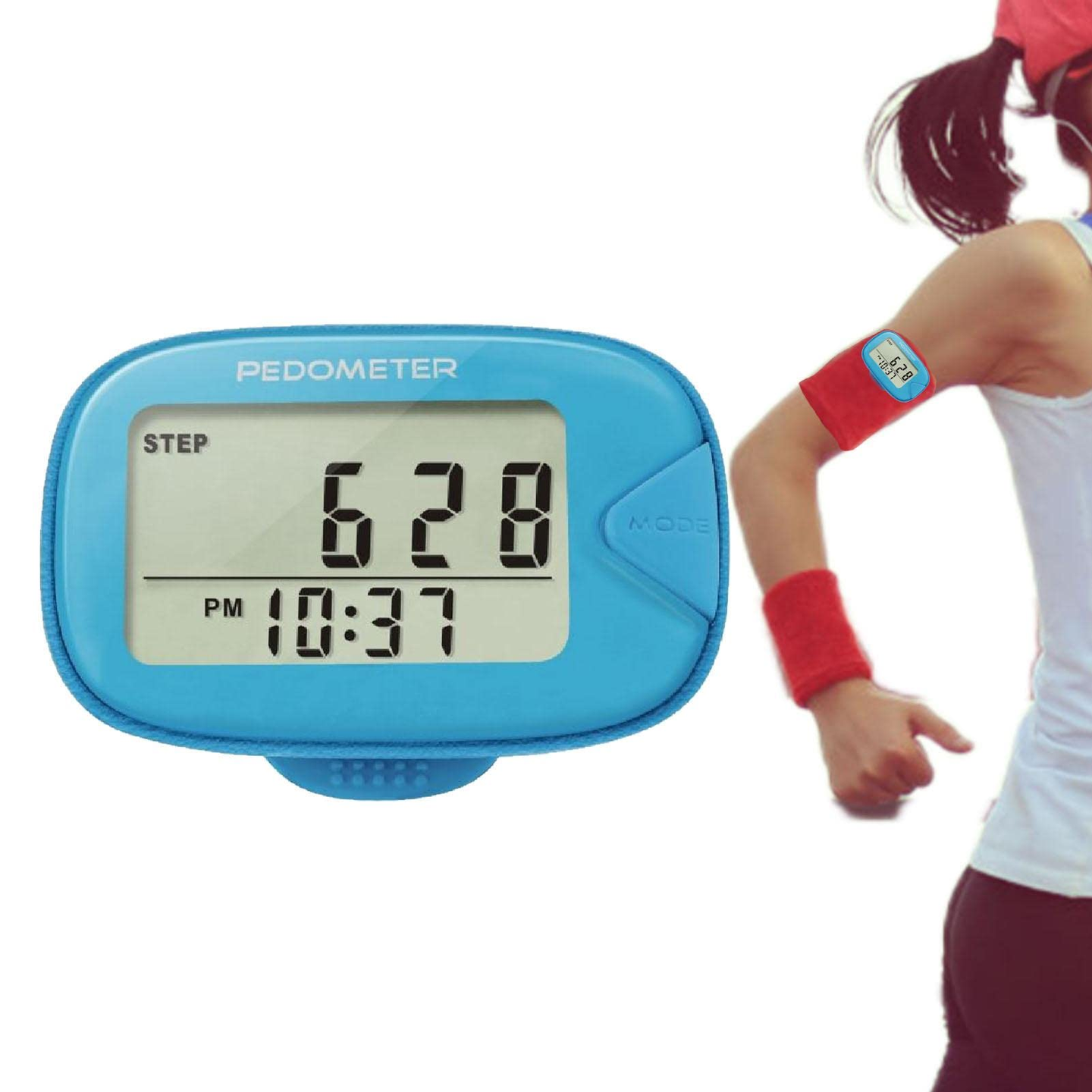 Digital Clip-On Pedometer with LCD Display and Step Counter