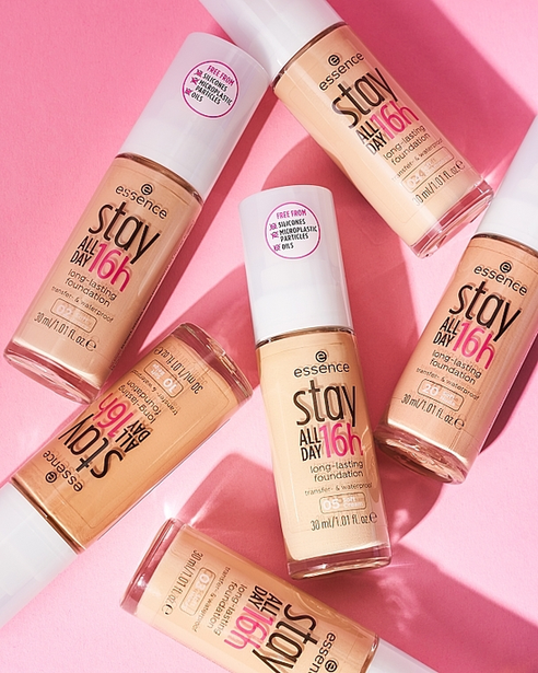 Essence Stay All Day 16h Long-Lasting Foundation - Transferproof & Waterproof Makeup (3 Shades)