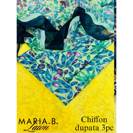 Maria.B Summer Lawn 3Pc Set with Dupatta, Shirt, and Trouser – PE001