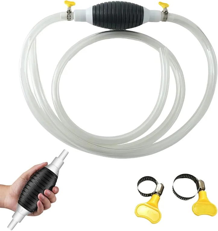 Easy Flow Hand Siphon Pump Kit for Safe Liquid Transfer, Gasoline Transfer Pump with Hose for Gas Oil Diesel Water Fish Tank