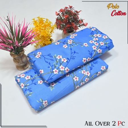 Trendy Floral Digital 2 Pc Suit for Women – Micro Polo Cotton Summer Volume 2025.
