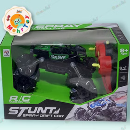 R/C Stunt Spray Drift Car – 360° Spin Remote Control Car for Kids with LED Lights & Spray Function