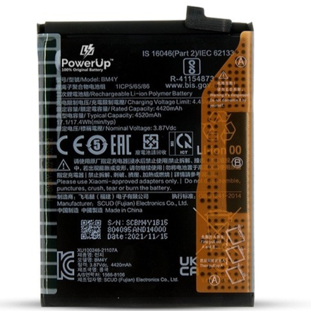 PowerUp Battery for Xiaomi Mi BM4Y / POCO F3 (4420mAh) - Original