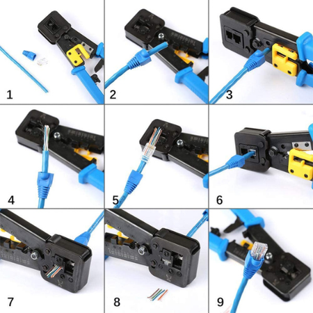 Pass Through JEK Networking Crimping Tool Efficient Precise and Easy Crimping