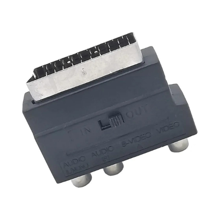 SCART to RCA S-Video Adapter – Bi-Directional Audio & Video Converter for TVs & DVD Players