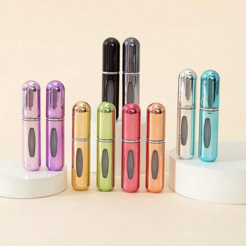 Refillable 5ml Mini Perfume Atomizer - Portable Travel Fragrance Spray Bottle (Assorted Colors)
