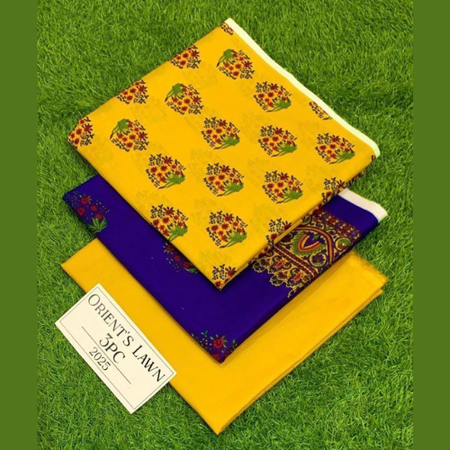 Orient Summer Lawn Suit – 3 Pc Unstitched with Plain/Printed Trouser