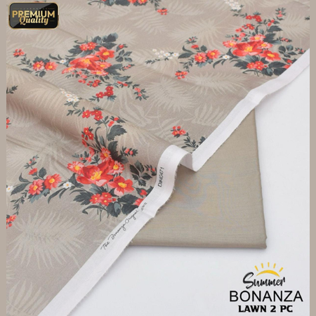 Bonanza Summer 2 Pc Dress – Floral Digital Print Shirt