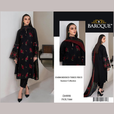 MOST DEMANDING ARTICLE – BAROQUE LAWN SUIT WITH DIGITAL DIAMOND DUPATTA