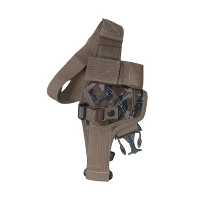 Heavy-Duty Military-Grade Thigh Holster for Airsoft, Paintball & Outdoor Gear - Tan Camo