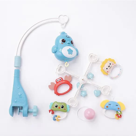 Musical Mobile Baby Rattle Toy for Cot Hanging Crib Toy with Soothing Music & Rotating Animal Figures Infant Sensory Development