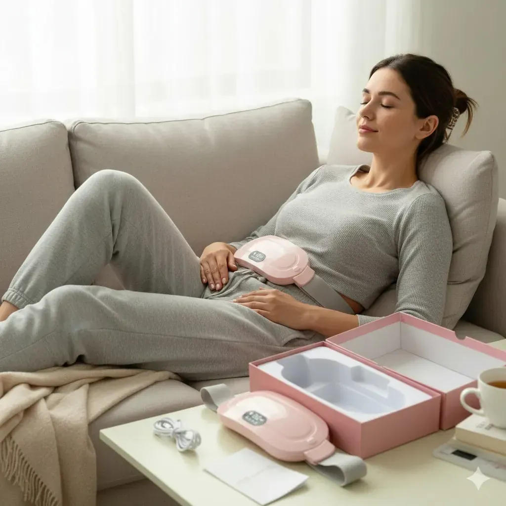 USB Rechargeable Heating Pad Belt for Period & Back Pain Relief