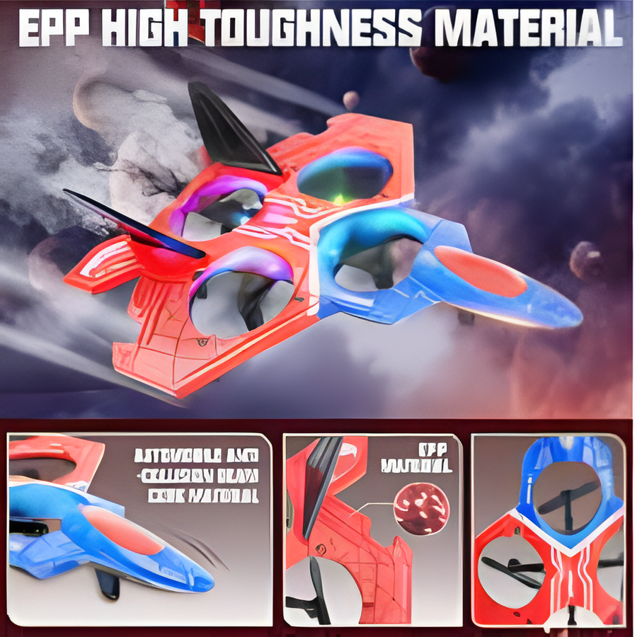 High Toughness EPP Material Fighter Plane Drone for Kids – Lightweight, Durable & Crash-Resistant Aircraft with Cool Design and Safe Propellers