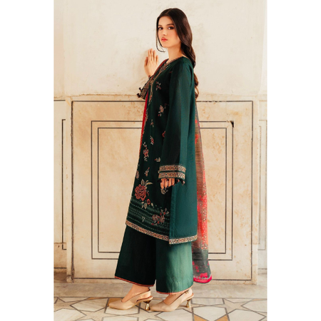 Jazmine 3-Piece Airjet Lawn Embroidered Suit – Premium Summer Wear with Monark Slub Dupatta