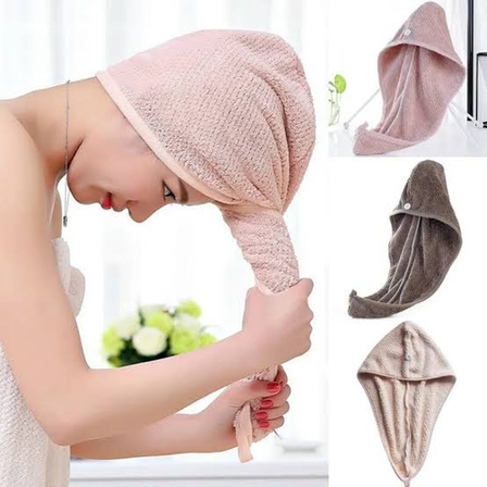 Twist & Loop Microfiber Hair Drying Towel Wrap - Super Absorbent Quick Dry Turban for Women