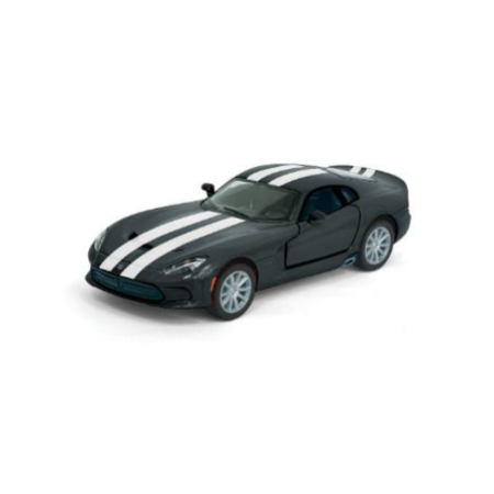 Kinsmart 2013 Dodge SRT Viper GTS Grey with White Stripes 1:36 Scale Die-Cast Pullback Toy Car