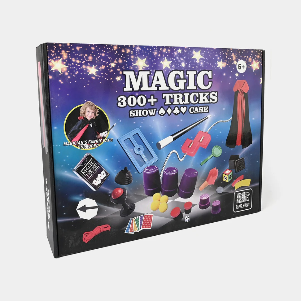 Grand Magic 300+ Tricks Show Case Kit for Kids with Props & Instructions (Ages 6+)