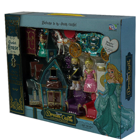 Funny Dream Castle Playset – Princess Castle with Carriage, House, and Characters