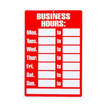 Business Hours Sheet Clearly Display Your Store’s Operating Hours