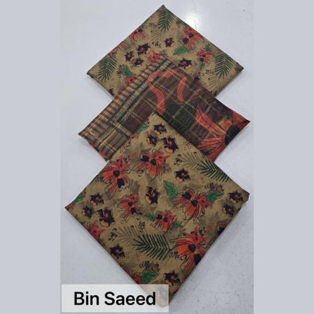 Bin Saeed Lawn 2025 | Premium Printed 3-Piece Suit with Diamond Dupatta – Elegant Summer Collection