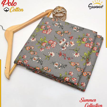 Floral Digital Printed 2-Piece Suit | Micro Polo Cotton | Summer Collection 2025