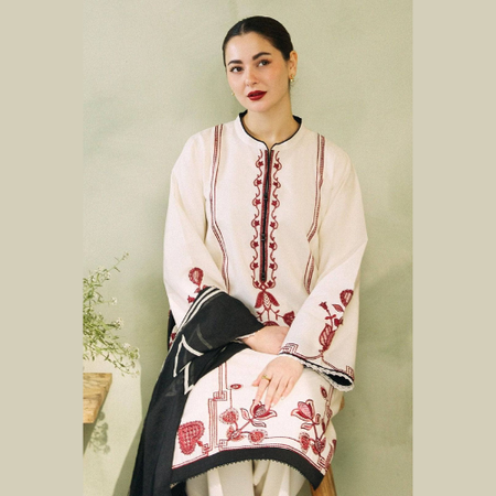 3Piece Lawn Eid Suit with Zari Effect Summer Collection 2025 by IZNIK Digital Printed Shirt, Voile Dupatta, and Lawn Trouser