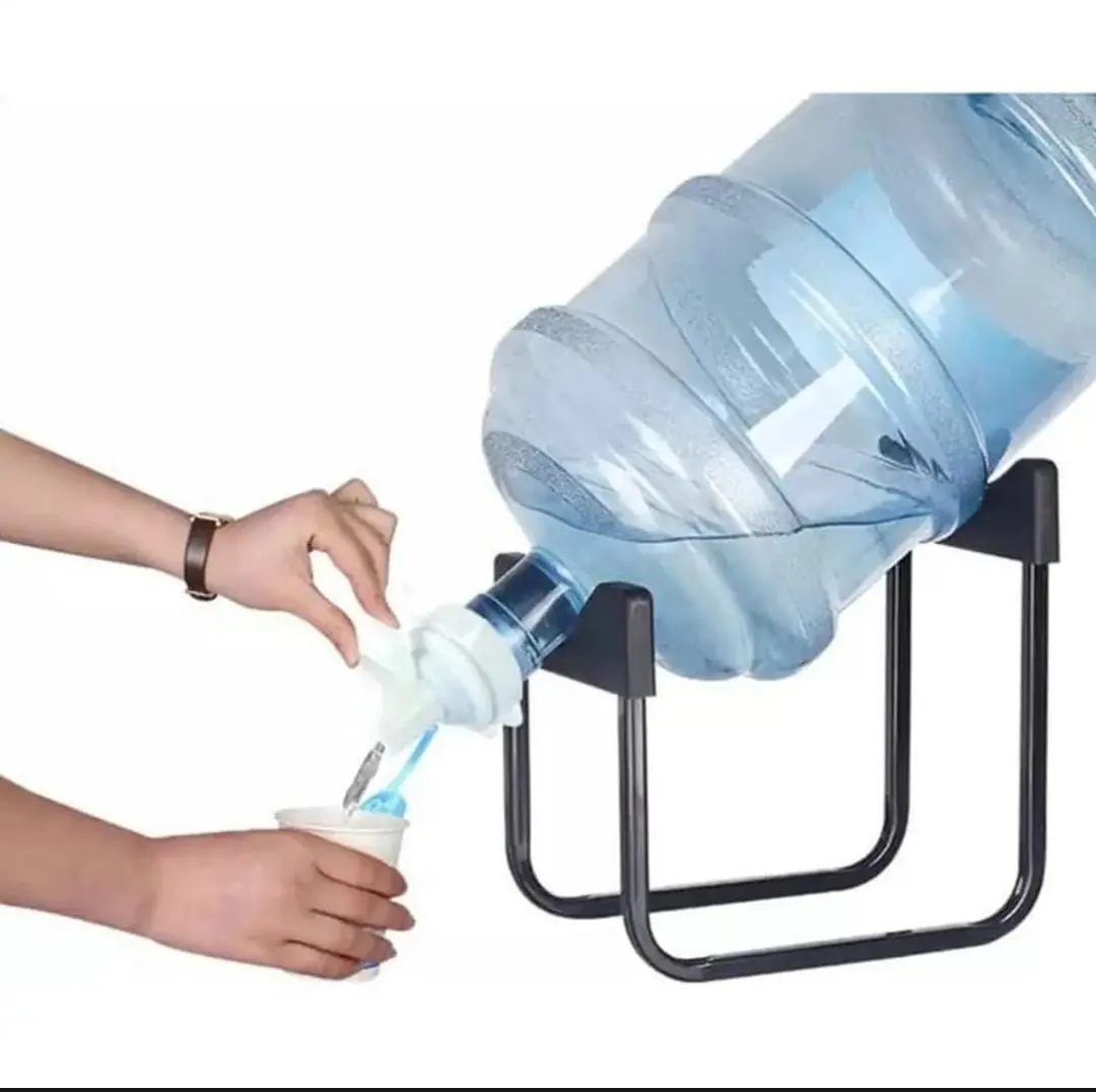 PureFlow Dispenser Stand: Durable Water Gallon Holder with Easy-Pour Spigot METAL STAND 19L WATER BOTTLE WITH WATER TAP With NOZZLE