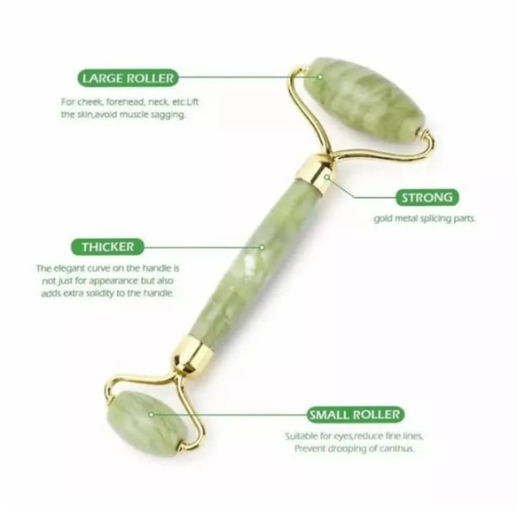 Green Stone Face Massager Set (FLFWLASS Contow)