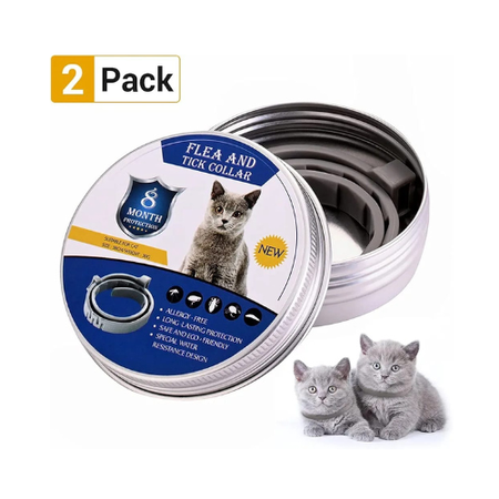 Premium Flea and Tick Collar for Cats – 8-Month Protection, Waterproof & Safe